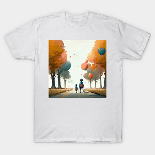 Children and trees T-Shirt by newcoloursintheblock